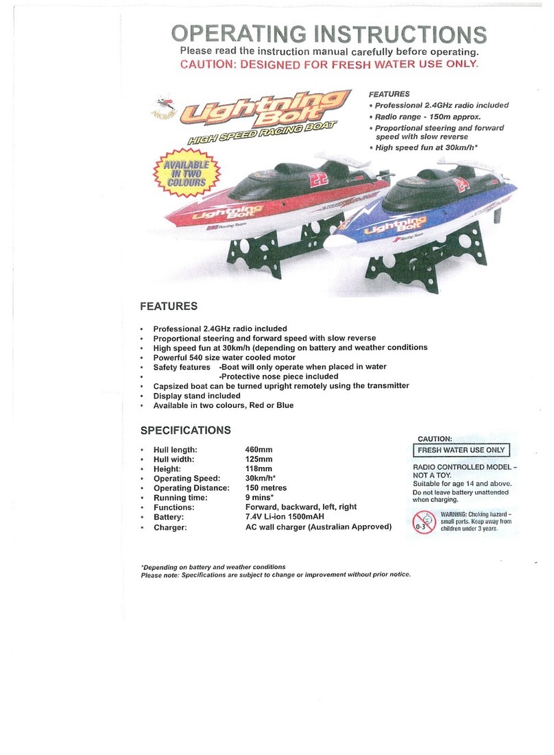Model Engines Lightning Bolt operating instructions