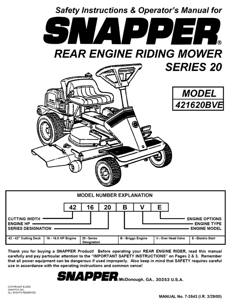 Snapper 421620BVE User manual