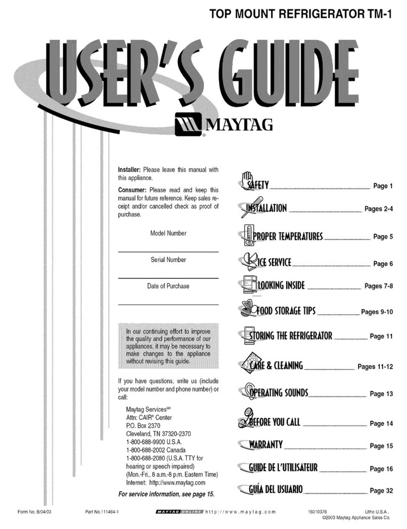 Maytag MTF2455DRB User's  guide User manual