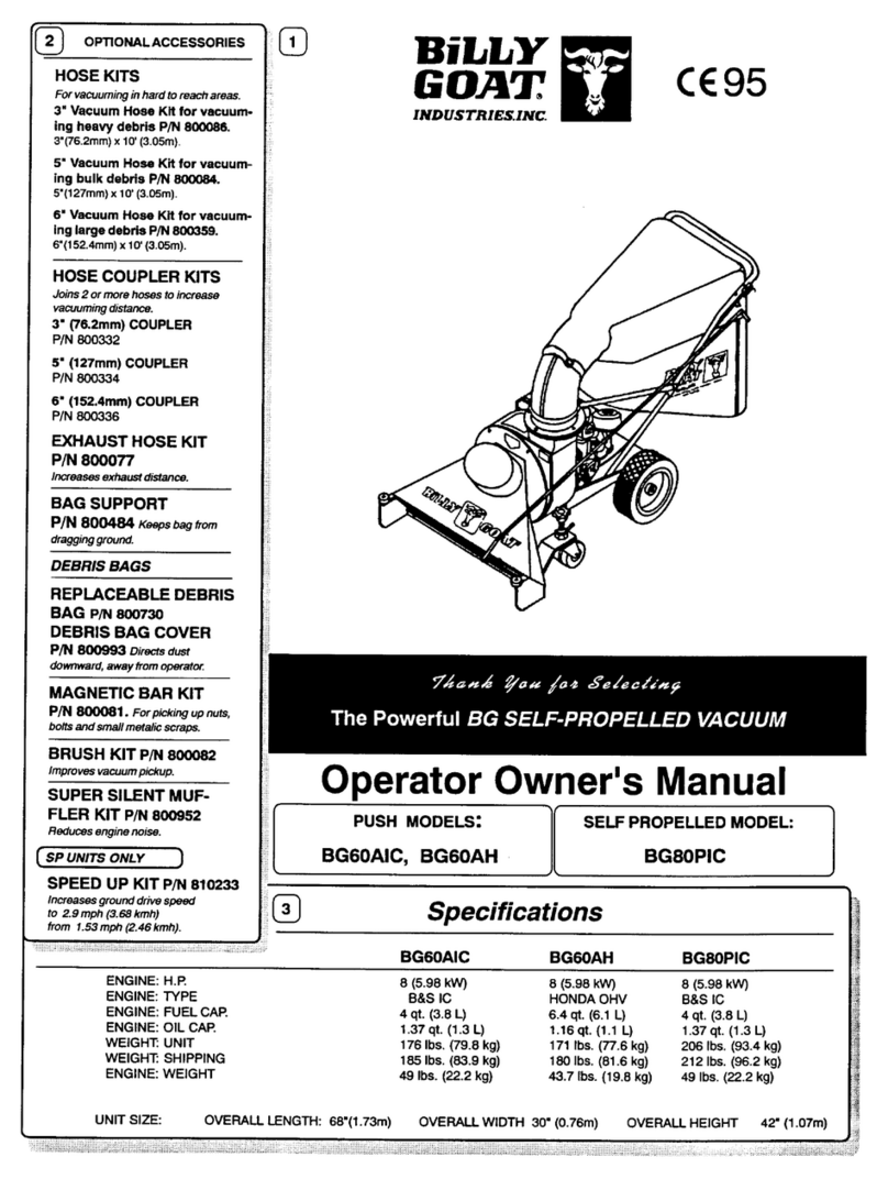 Billy Goat BG60AH Installation instructions