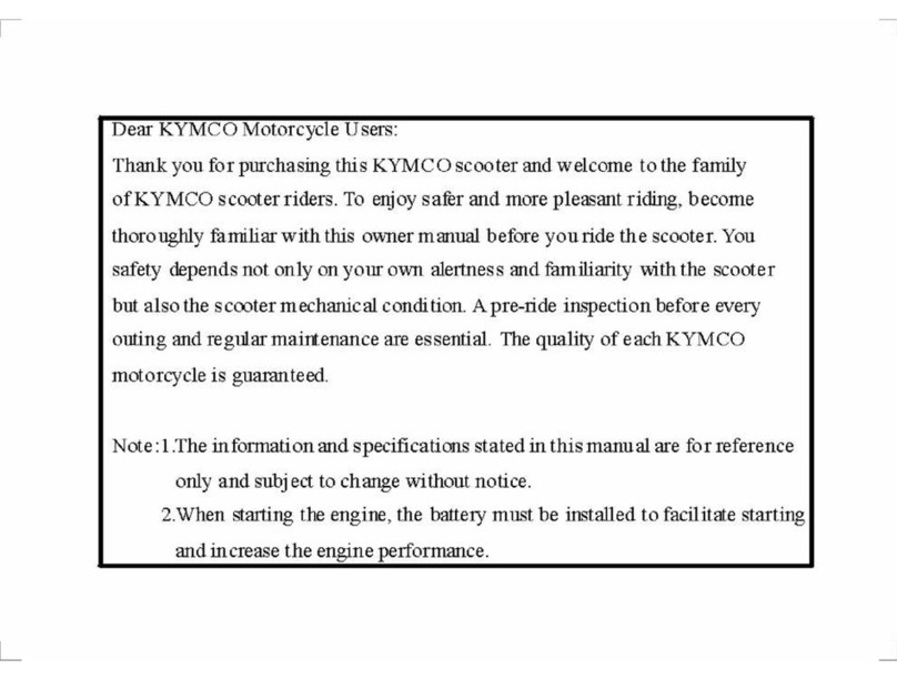 KYMCO Super 9 owner's manual