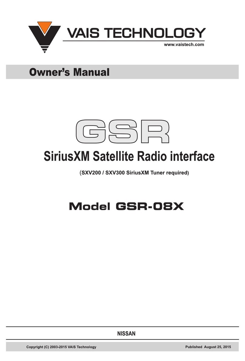 Vais Technology GSR-08X owner's manual
