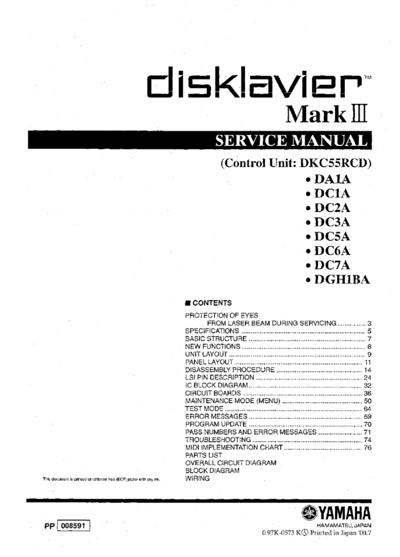 Yamaha Disklavier DKC55RCD XG Mark III User manual