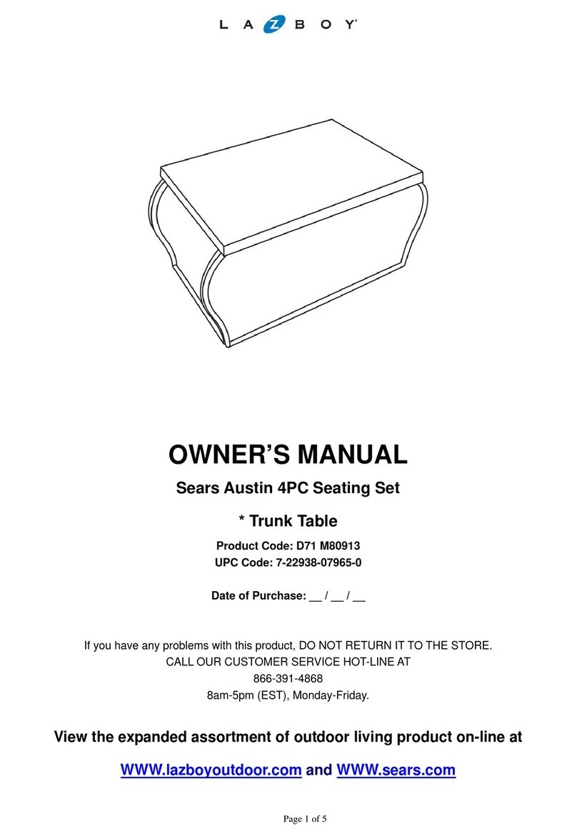 LAZBOY D71 M80913 Owner's  User manual