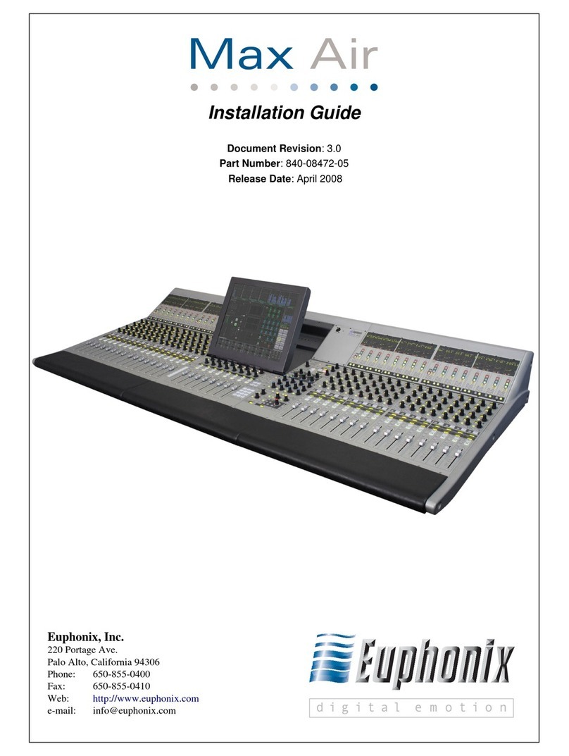 Euphonix Max Air Control surface manual Euphonix Max Air Control surface manual