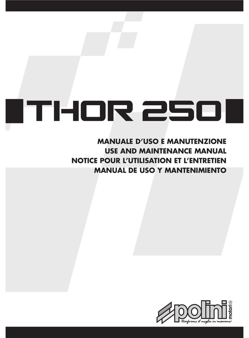 Polini Thor 250 Use and maintenance manual