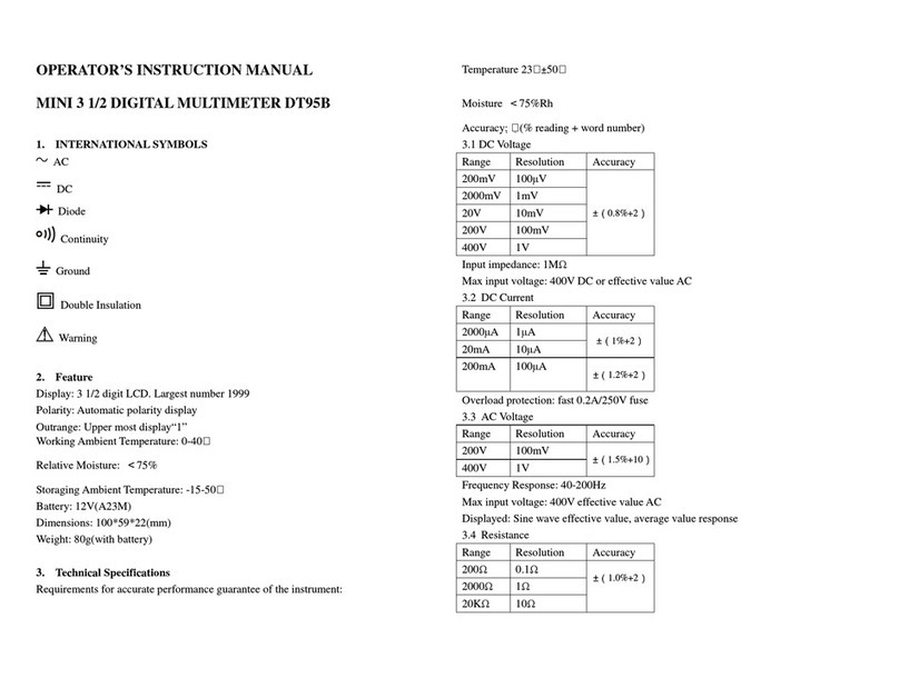 Hongda USA DT95B instruction manual