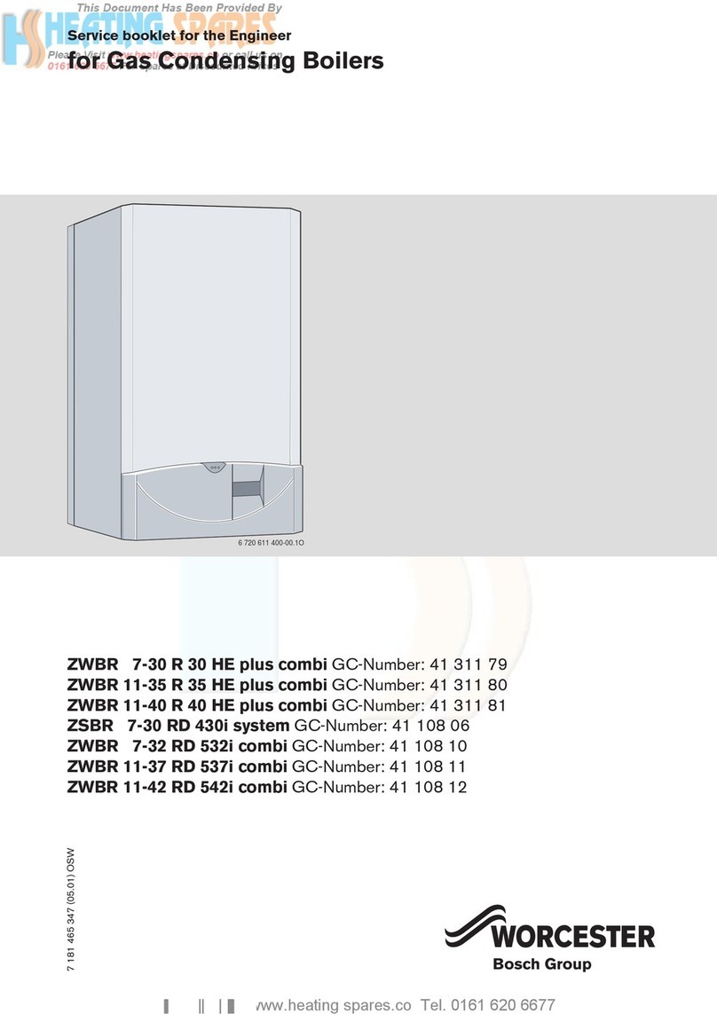 Worcester ZWBR 7-30 R 30 HE PLUS COMBI Installation and operation manual