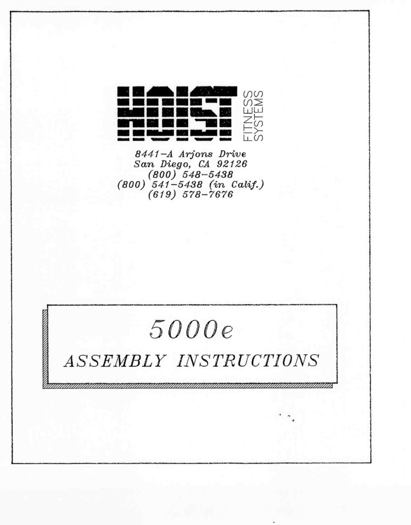 Hoist Fitness 5000e Assembly instructions