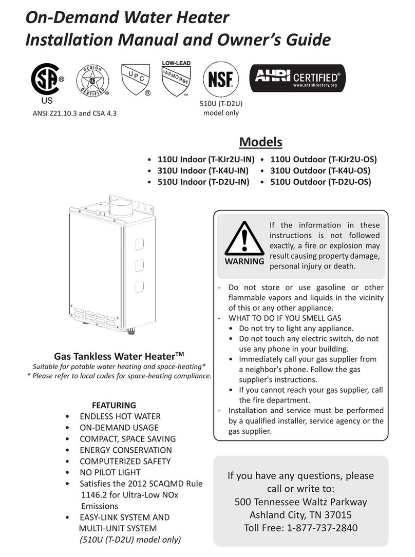 Takagi T-K4U-IN User manual