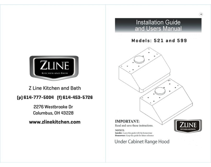 Zline 521 Assembly instructions