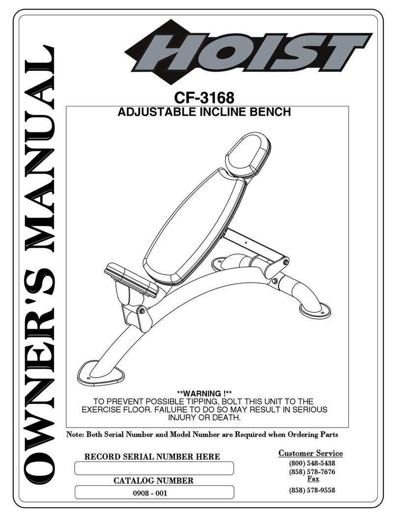 Hoist Fitness CF-3168 owner's manual