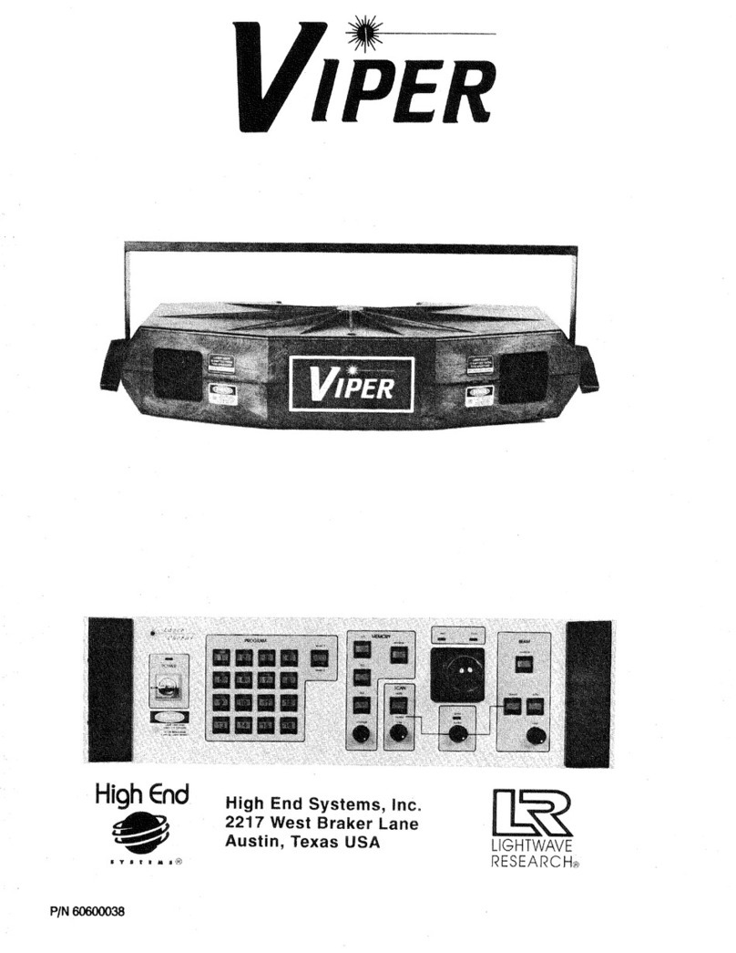 High End Systems Viper User manual