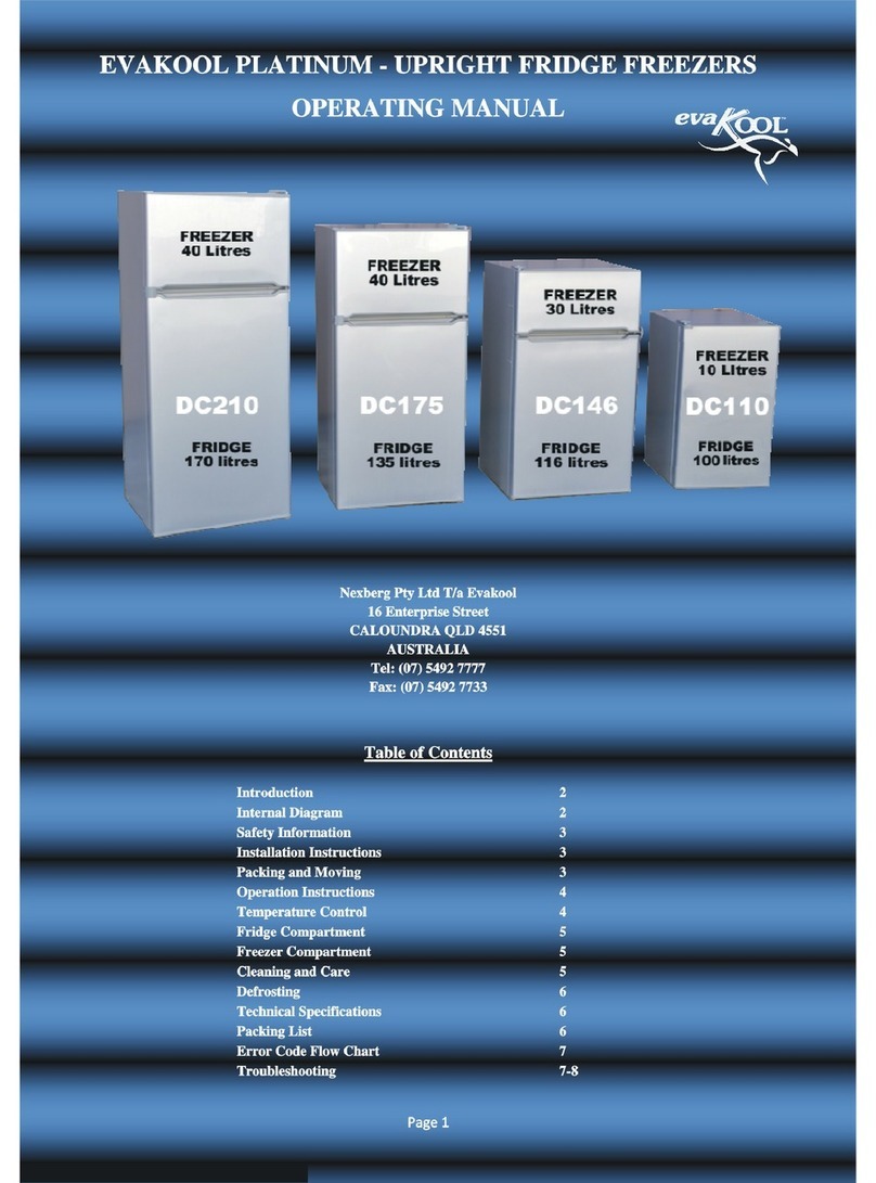EvaKool DC175 operating manual