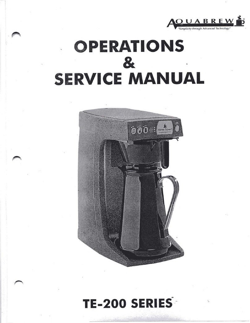 AquaBrew TE-200 series Operation and service manual