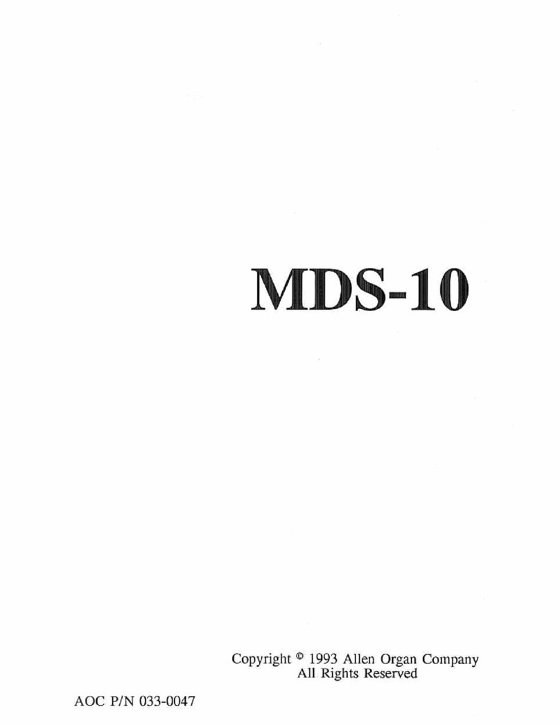 Allen Organ Company LLC MDS-10 User manual