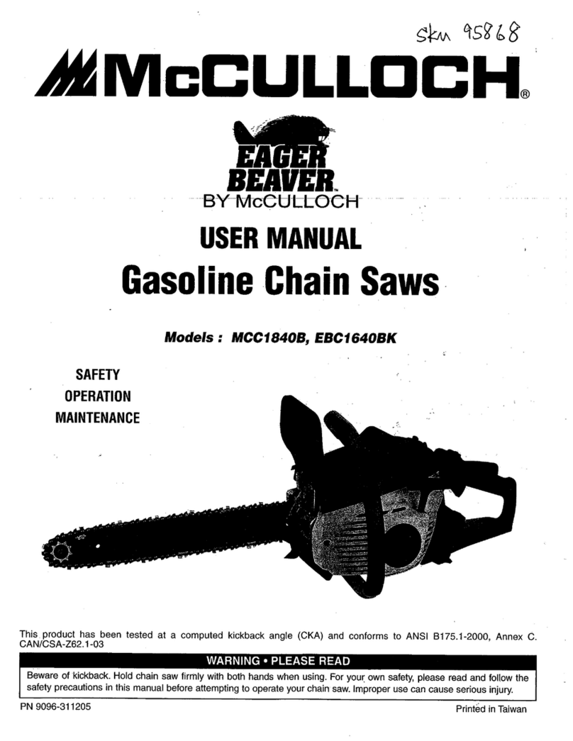 McCulloch MCC1840B User manual