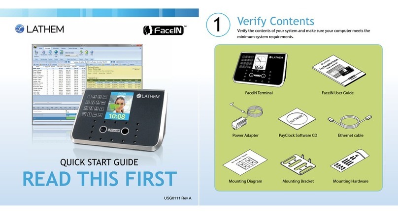 Lathem FACEIN User manual