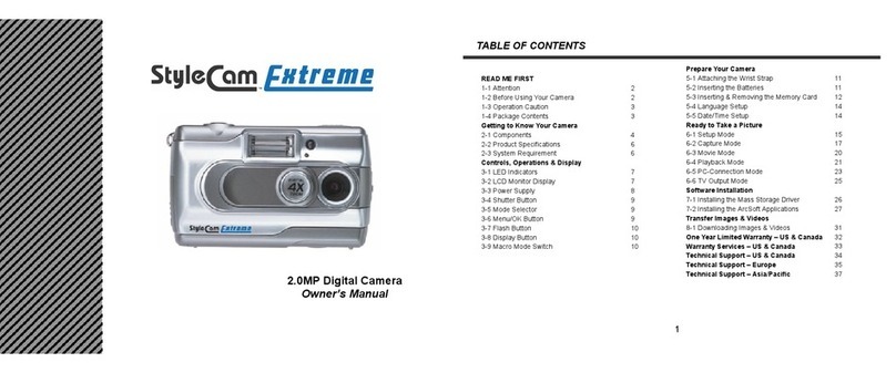 SiPix STYLECAM EXTREME User manual
