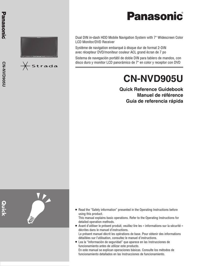 Panasonic CN-NVD905U - Strada - Navigation System User manual
