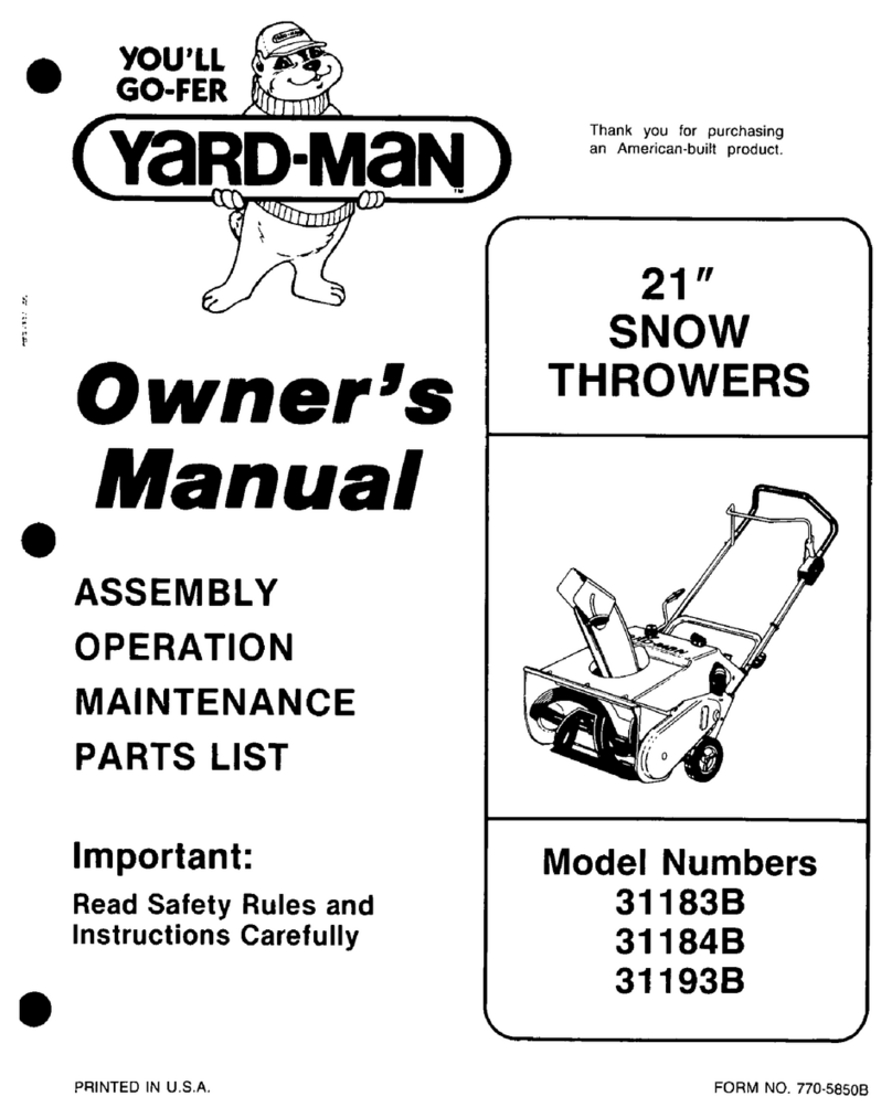 Yard-Man 31183b owner's manual