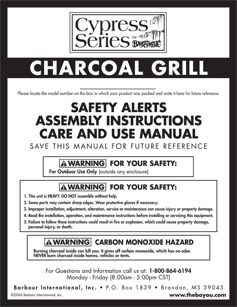 Bayou Classic Cypress series User manual Bayou Classic Cypress series User manual