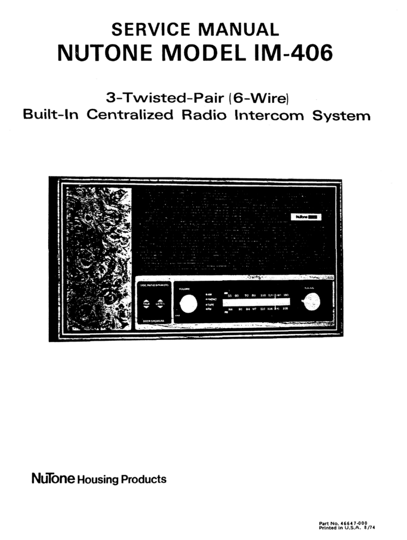 NuTone im-406 Service manual