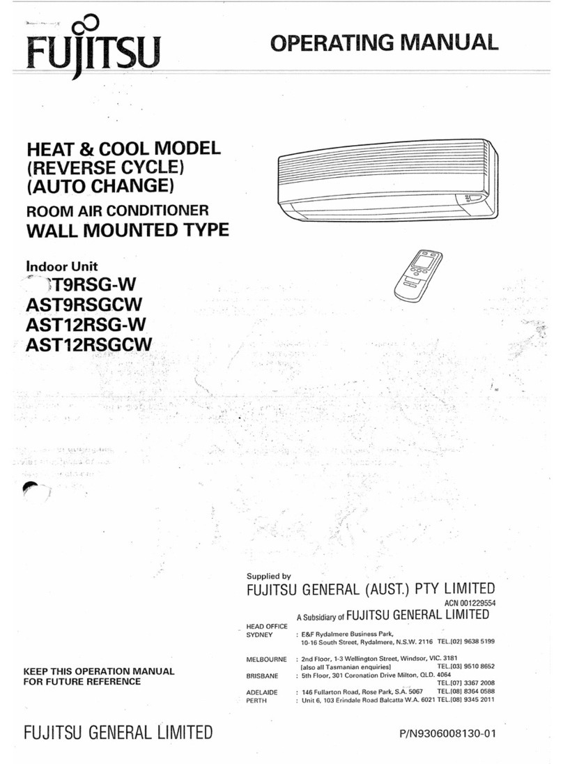 Fujitsu AST9RSG-W operating instructions