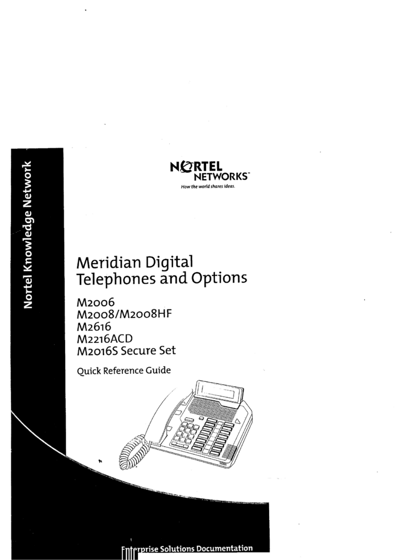 Nortel M2016S Secure Set Service manual Nortel M2016S Secure Set Service manual