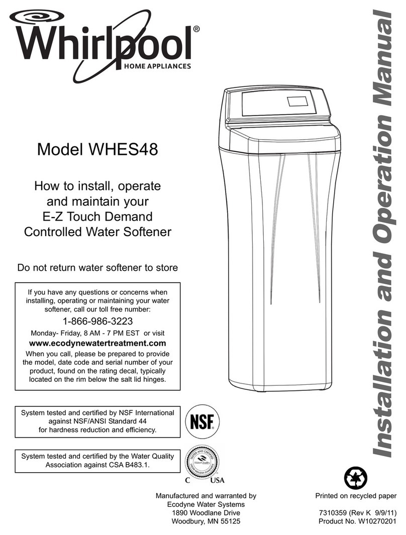 Whirlpool WHES48 Installation & operation manual