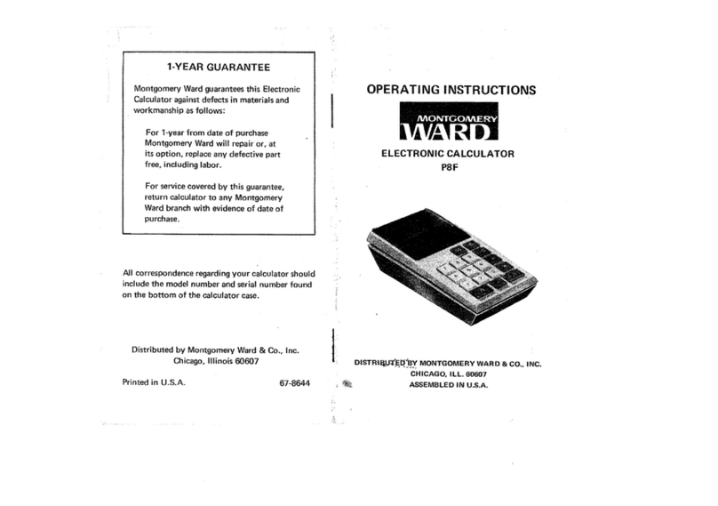 Montgomery Ward P8F User manual