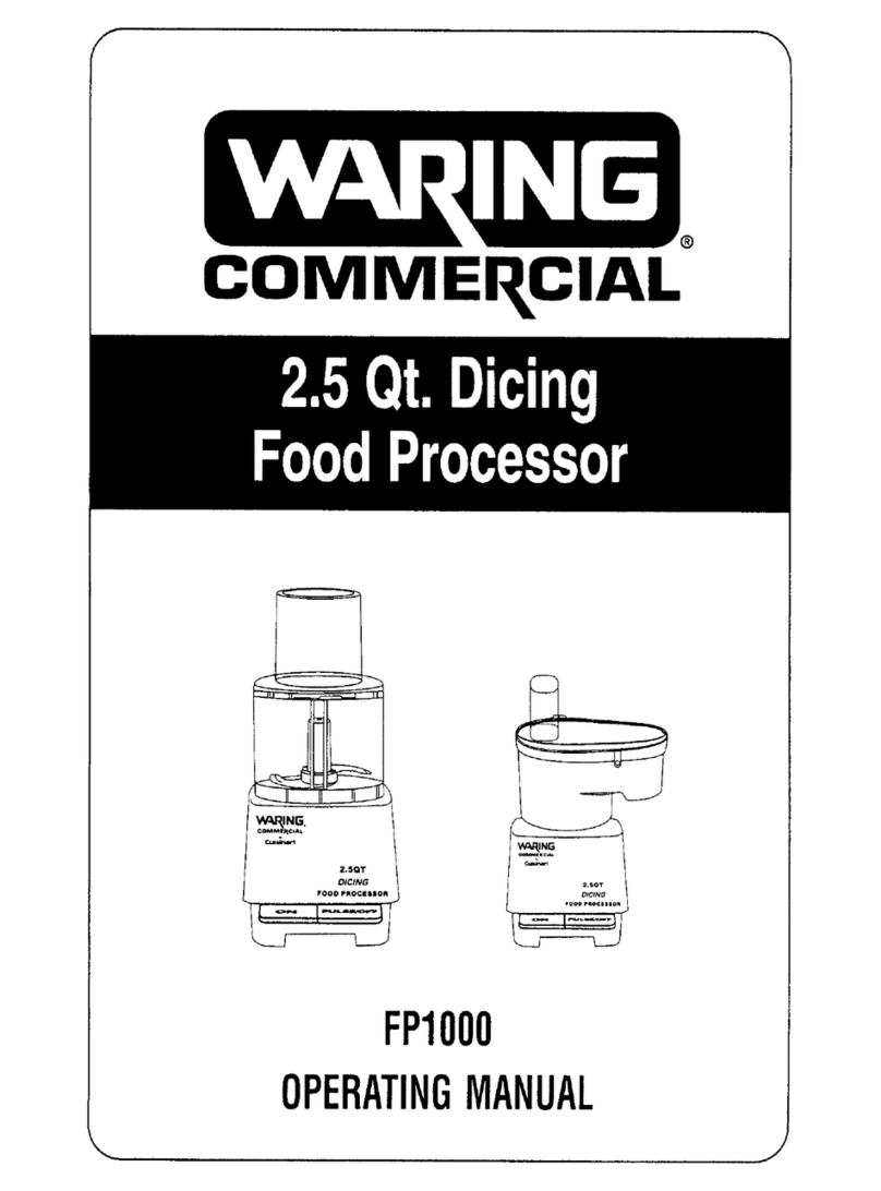 Waring FP1000 User manual Waring FP1000 User manual