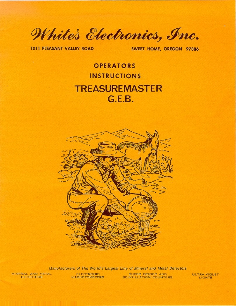 Whites Treasuremaster G.E.B. Operator instructions