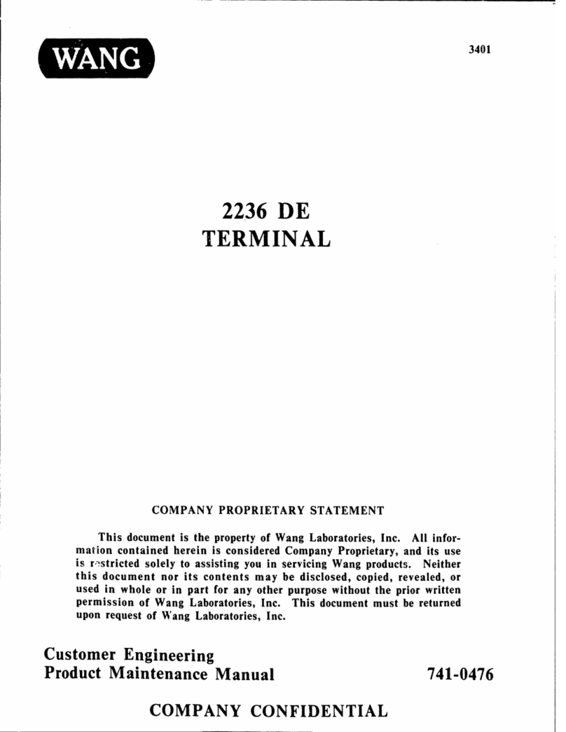 Wang 2236 DE Maintenance manual