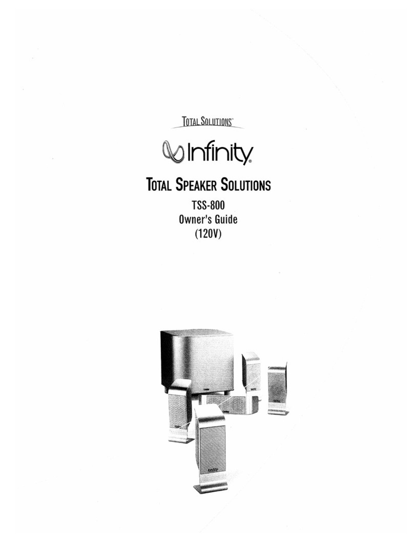 Infinity Total Solutions TSS-800 owner's guide