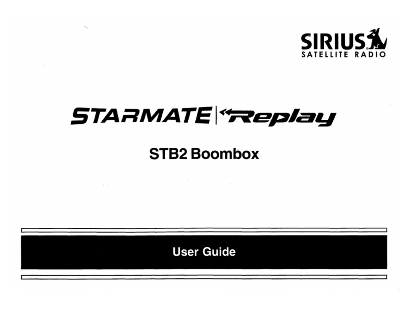 Sirius Satellite Radio Sirius Starmate Replay Boombox STB2 user guide Sirius Satellite Radio Sirius Starmate Replay Boombox STB2 user guide