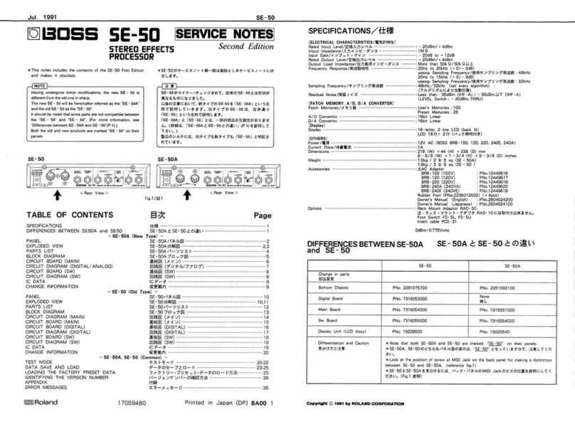 BOSSCO SE-50 Service notes