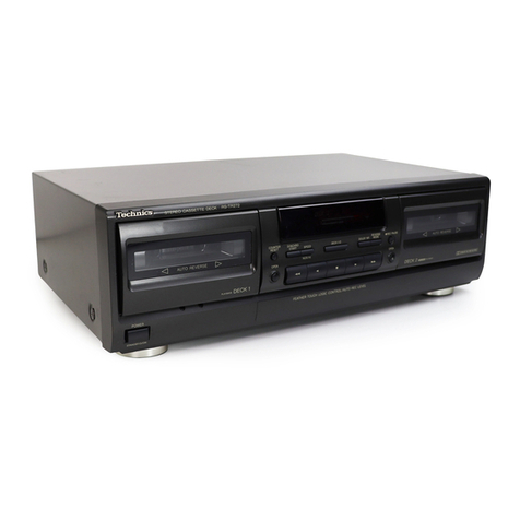 Technics RSTR272 - DUAL CASS. RECORDER User manual