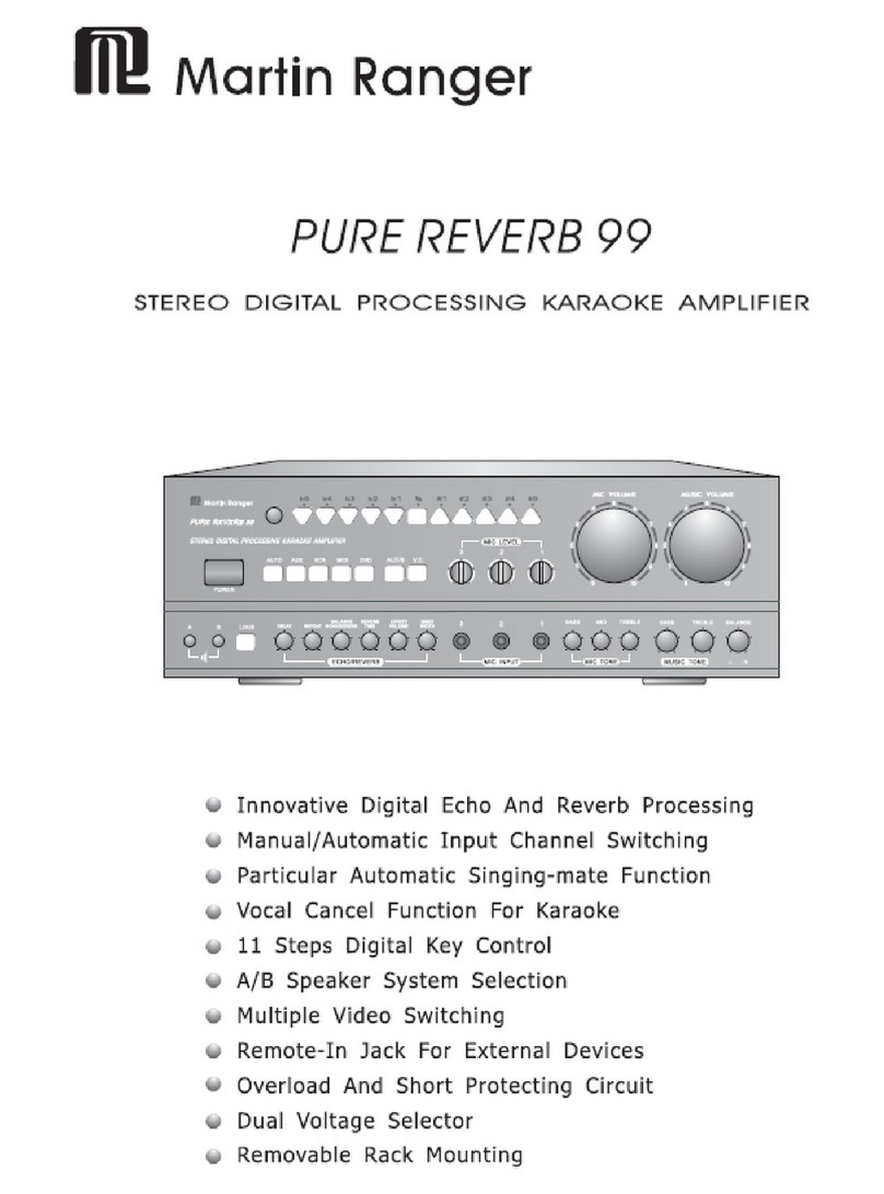 Martin Ranger Pure REverb 99 Operation manual