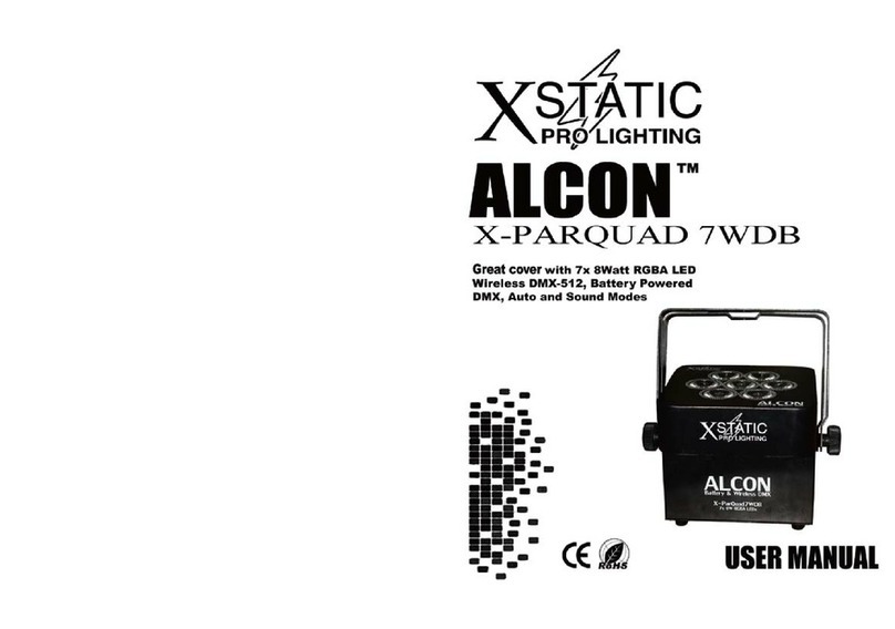 ALCON X Static Pro Lighting X-Parquad 7WDB user manual