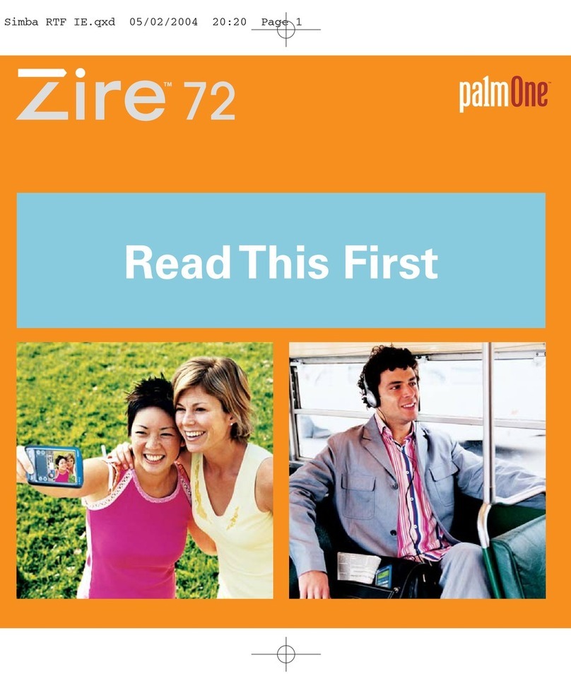 palmOne Zire 72 Instruction sheet palmOne Zire 72 Instruction sheet