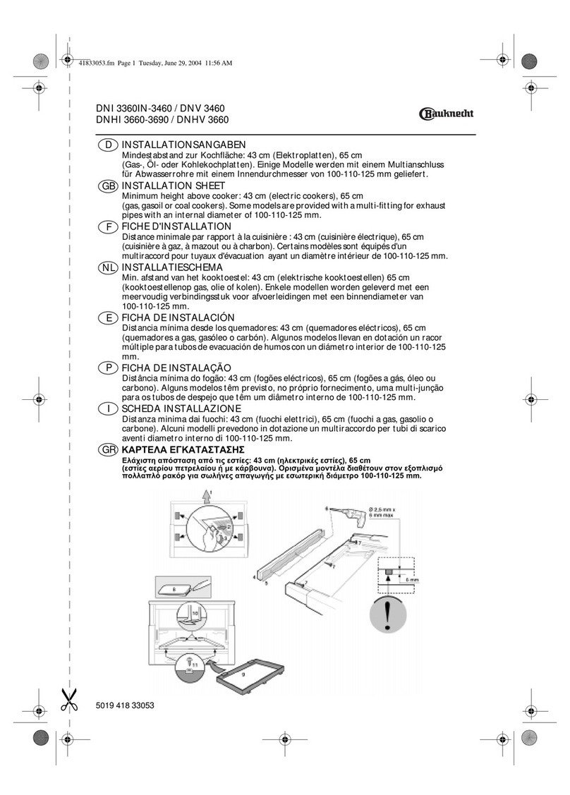 Bauknecht DNV 3460 Assembly instructions