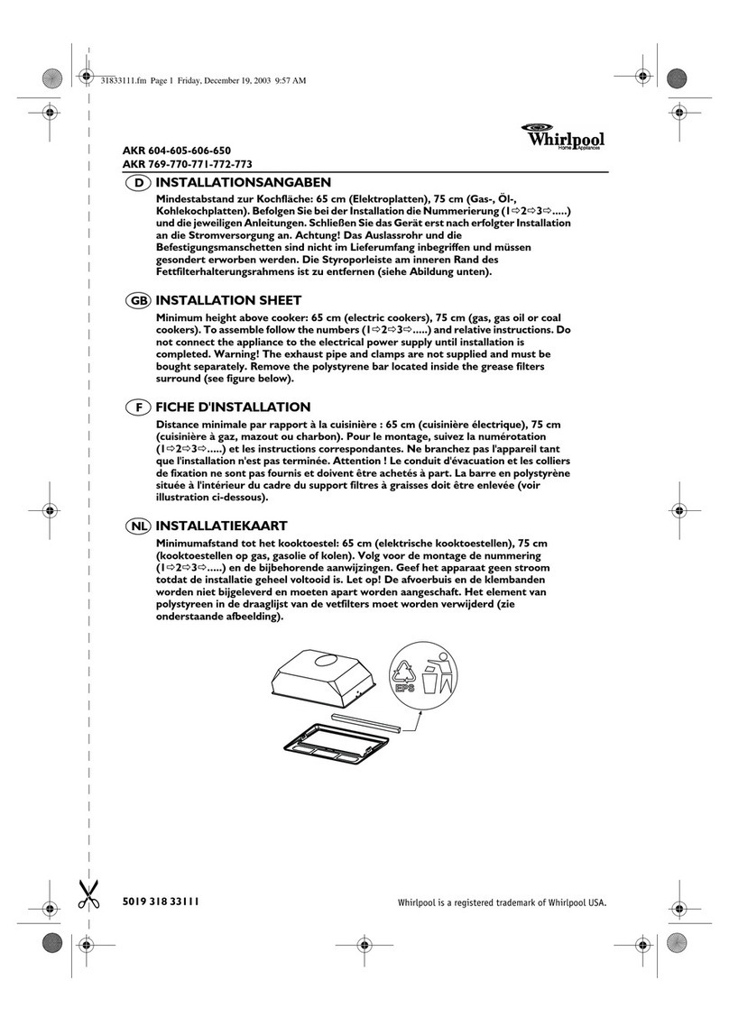 Whirlpool AKR 604 Assembly instructions