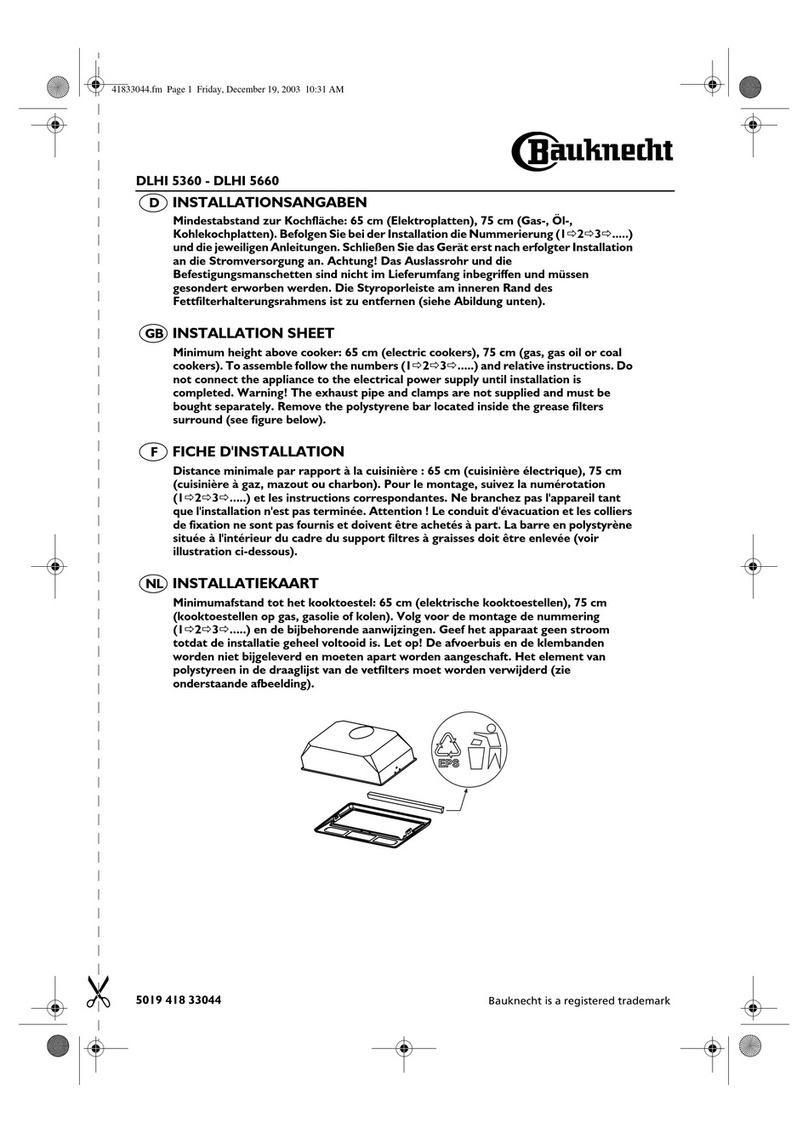 Bauknecht DLHI 5660 Assembly instructions