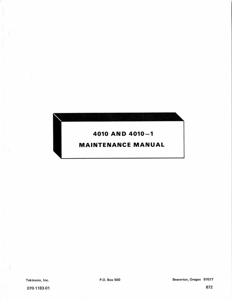 Tektronix 4010 Maintenance manual