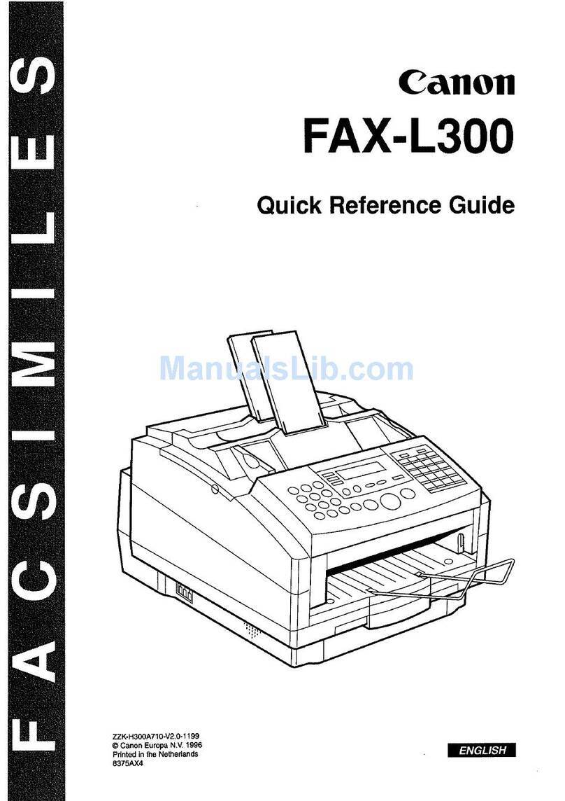 Canon FAX-L300 Quick reference guide