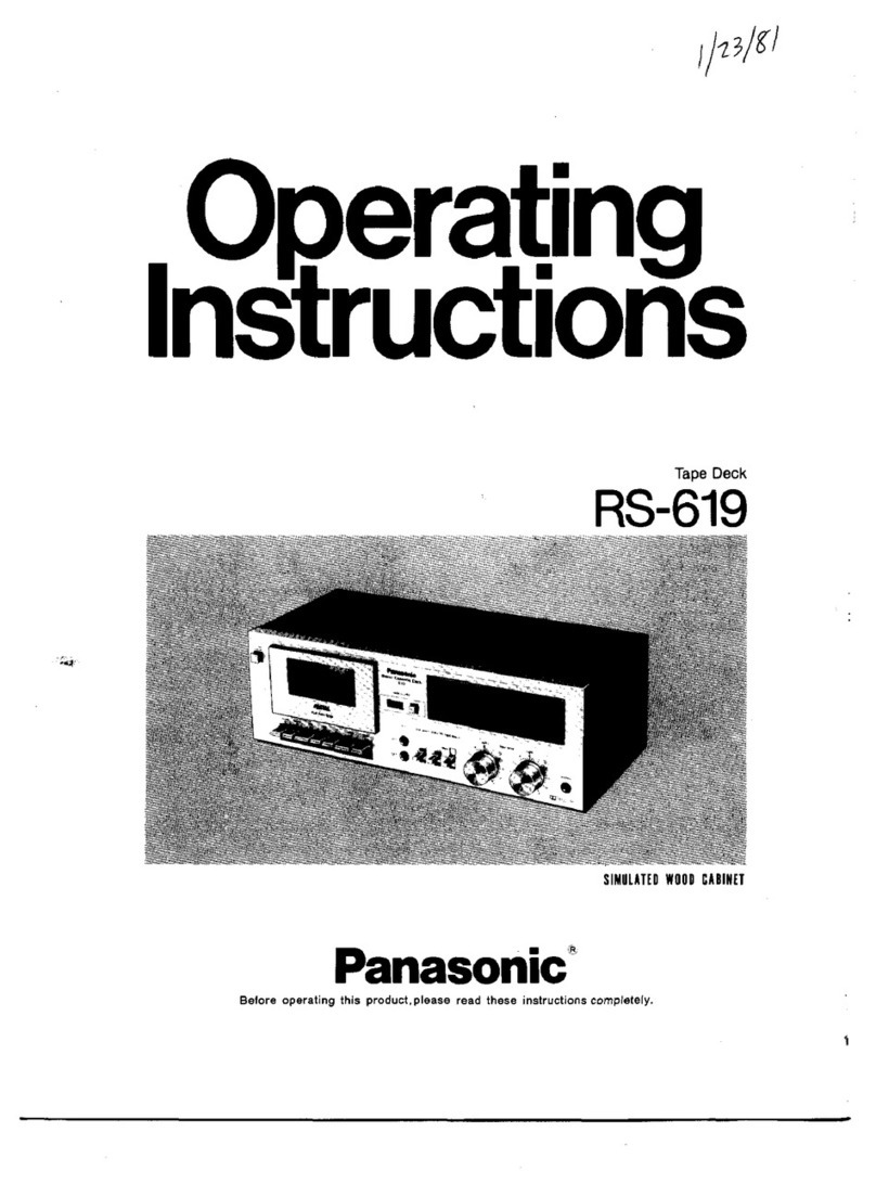 Panasonic RS-619 operating instructions