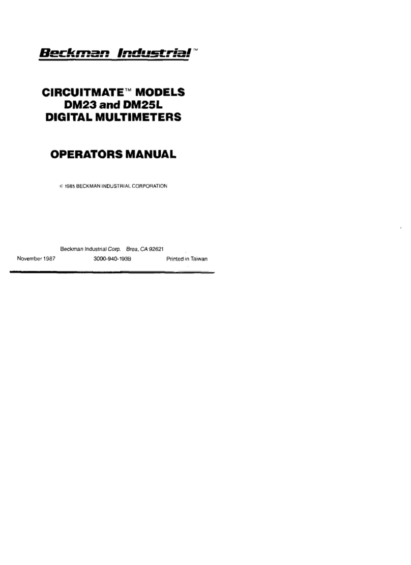 Beckman Industrial Circuitmate DM23 Operator's manual