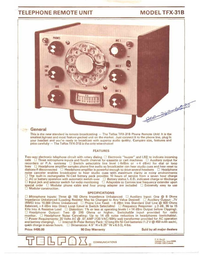 Telfax TFX-31B manual