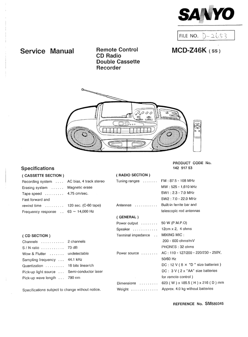 Sanyo MCD-Z46K User manual Sanyo MCD-Z46K User manual